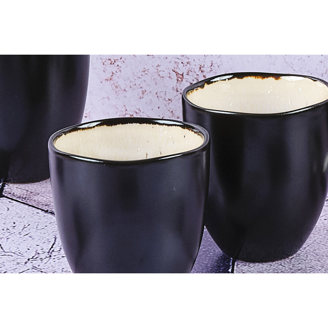 Bjorn 6 Tasses en Grès Iris blanc/ivoire - 15 cl