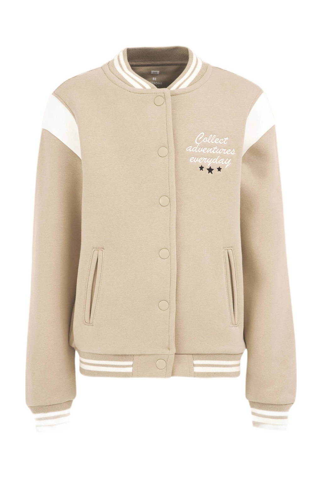 WE Fashion jasje zand/wit