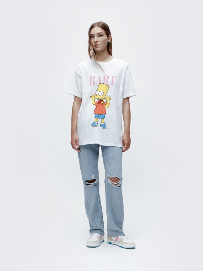 Camiseta do Bart Simpson - Branca