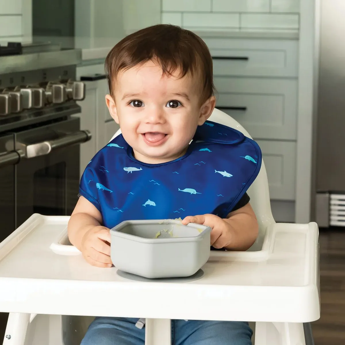 Raz Baby Bol en Silicone Gris