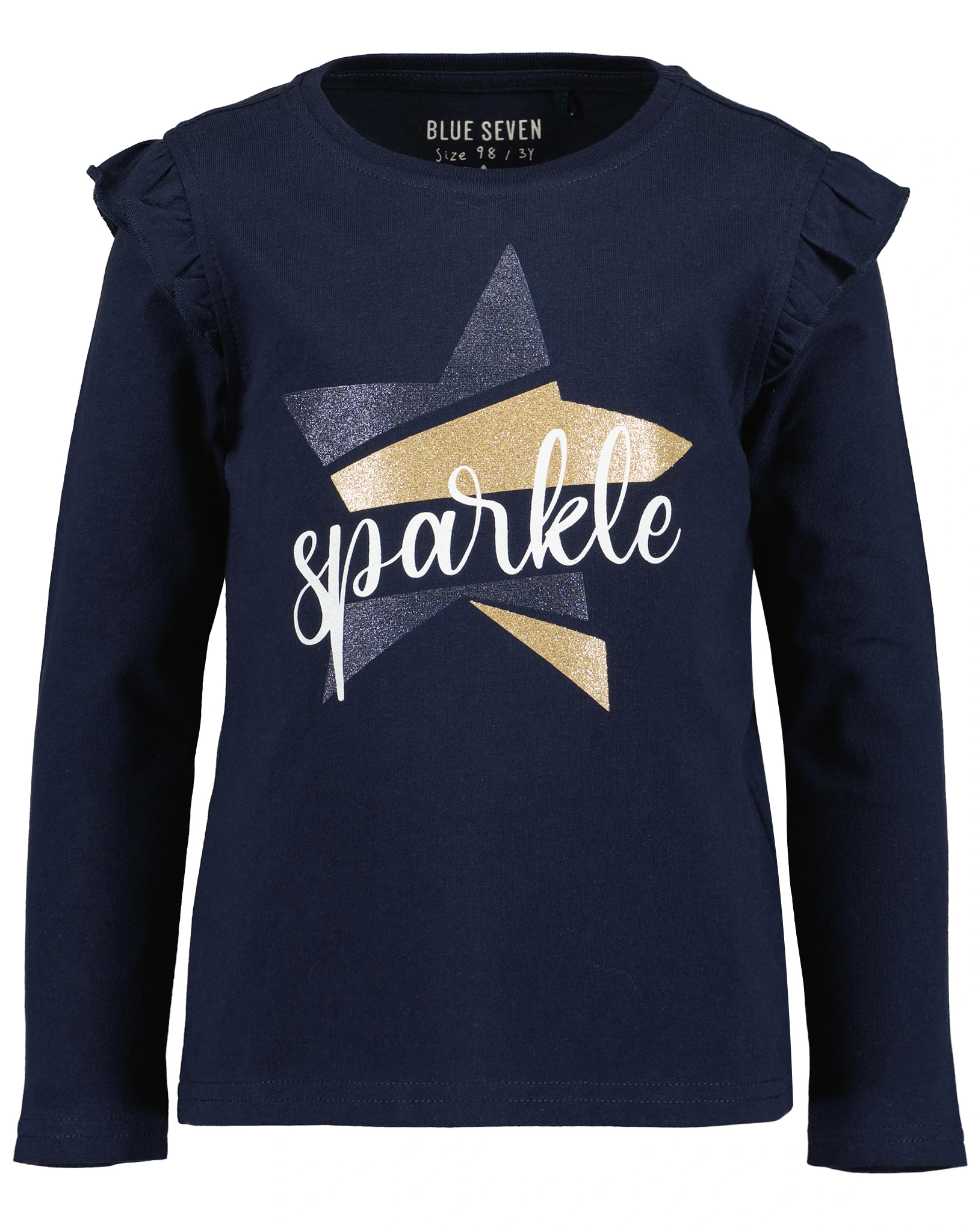 Langarmshirt SPARKLE STAR in nachtblau