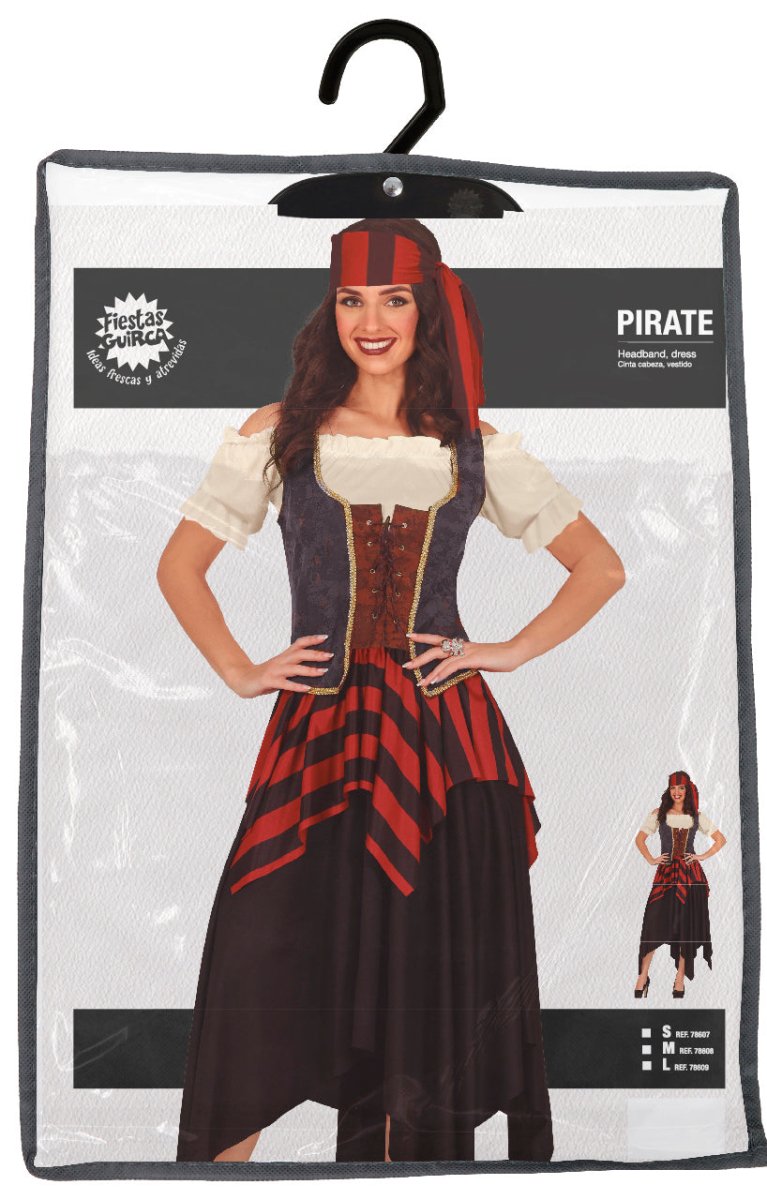Piratenpak Rood Bruin Dames