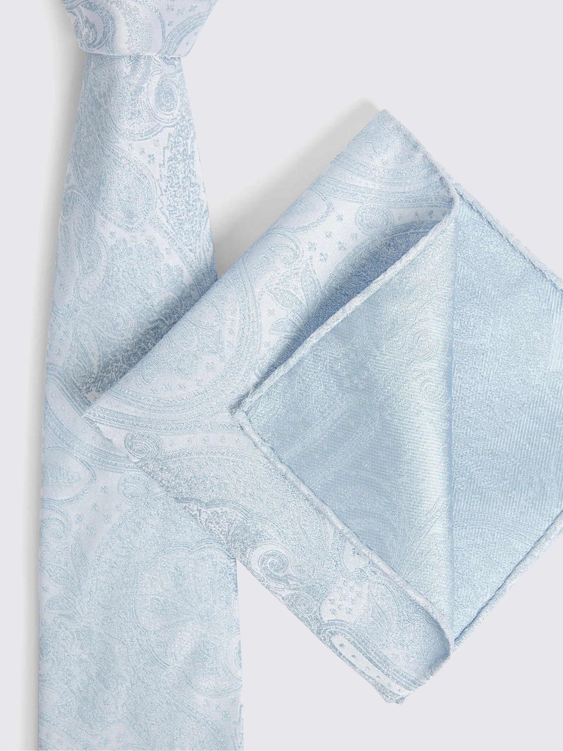 Blauw - MOSS Wedding Paisley Tie
