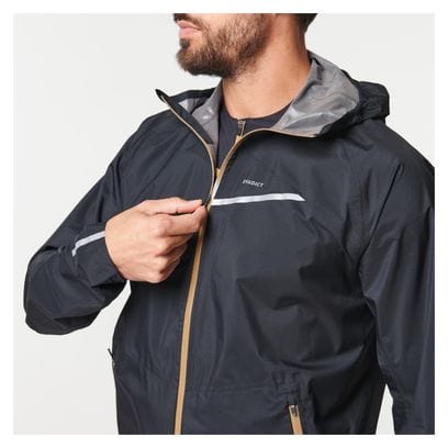 Veste trail imperméable Kiprun Rain 500 Noir