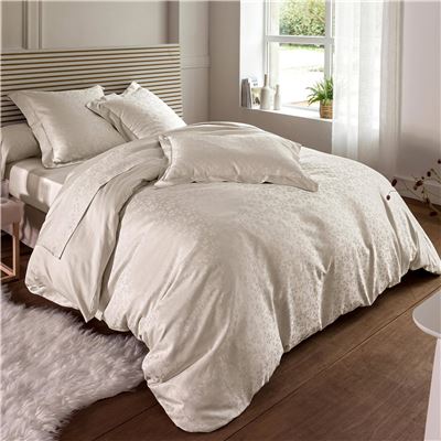 Linge de lit satin de coton motif fleurs