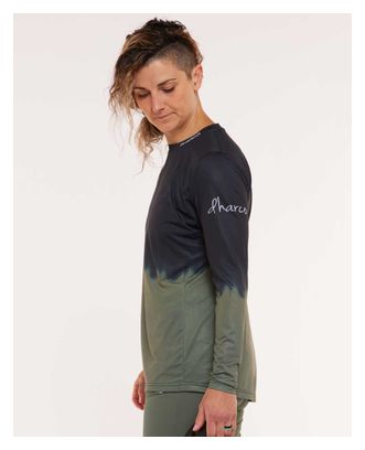Maillot Manches Longues Femme Dharco Race Khaki/Noir