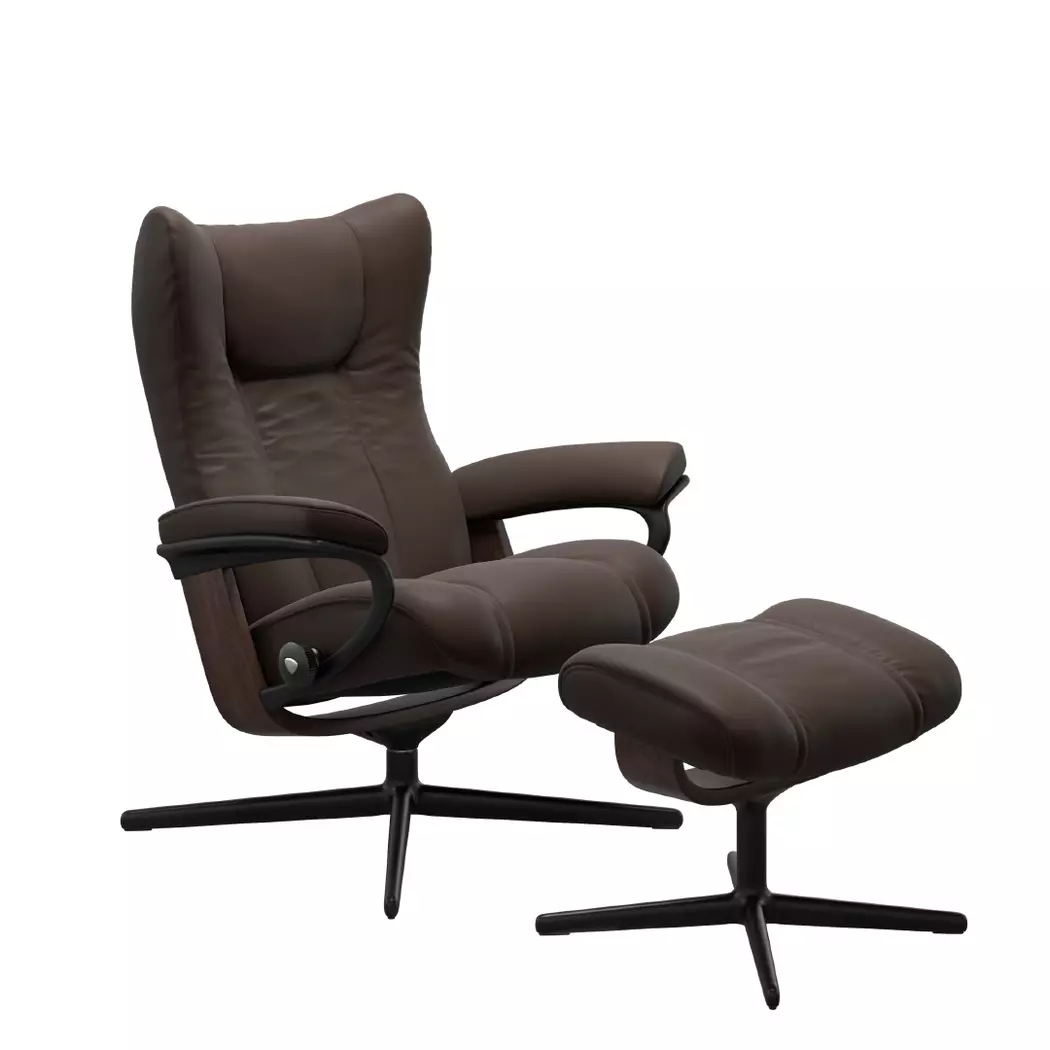 Sessel mit Hocker Wing Cross
