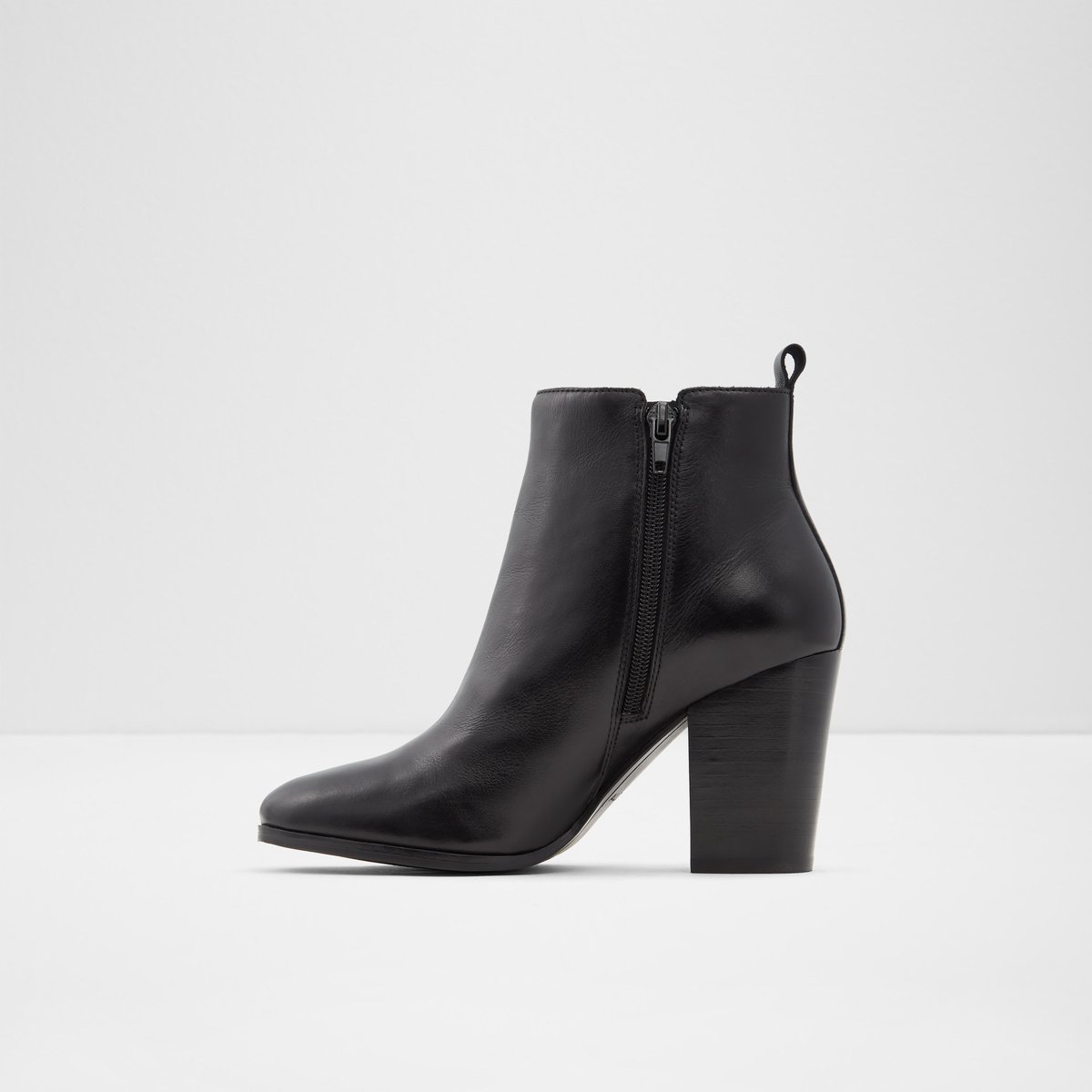 Noemieflex Black Leather Smooth Women Ankle boots