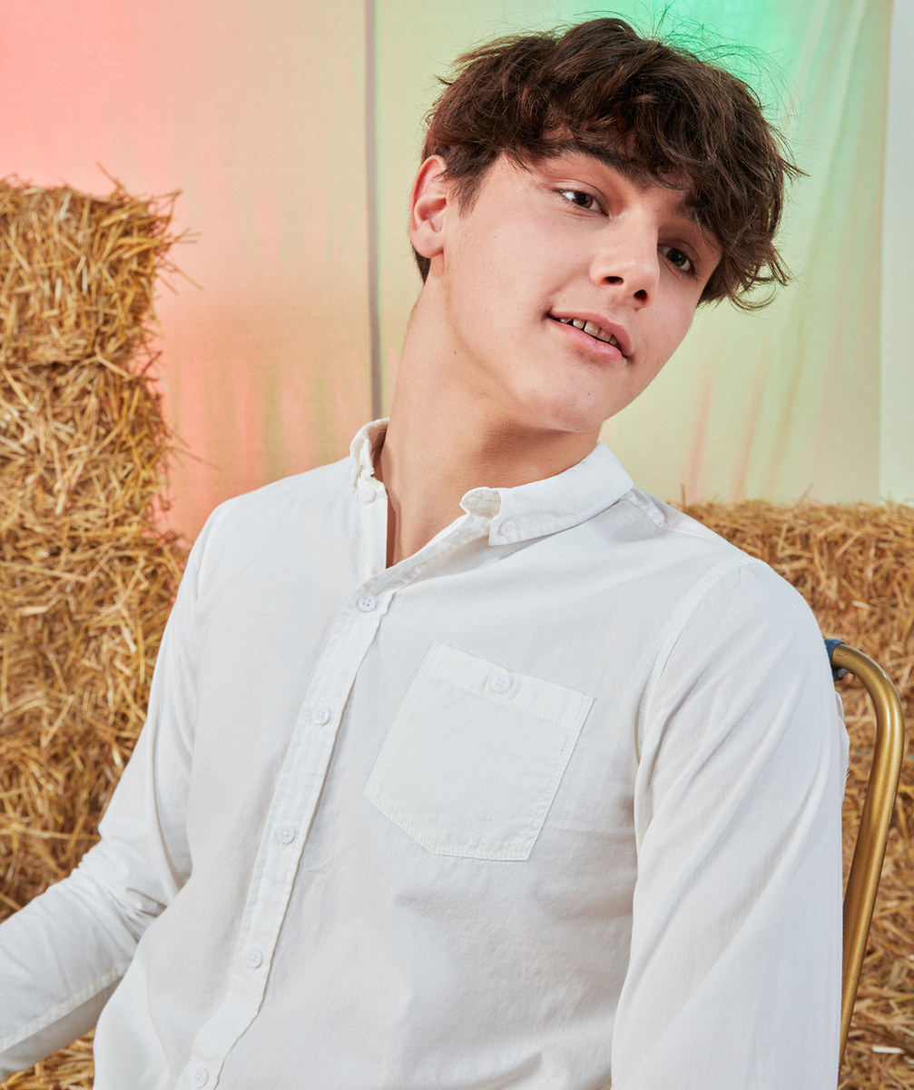 CHEMISE BLANCHE EN COTON GARÇON