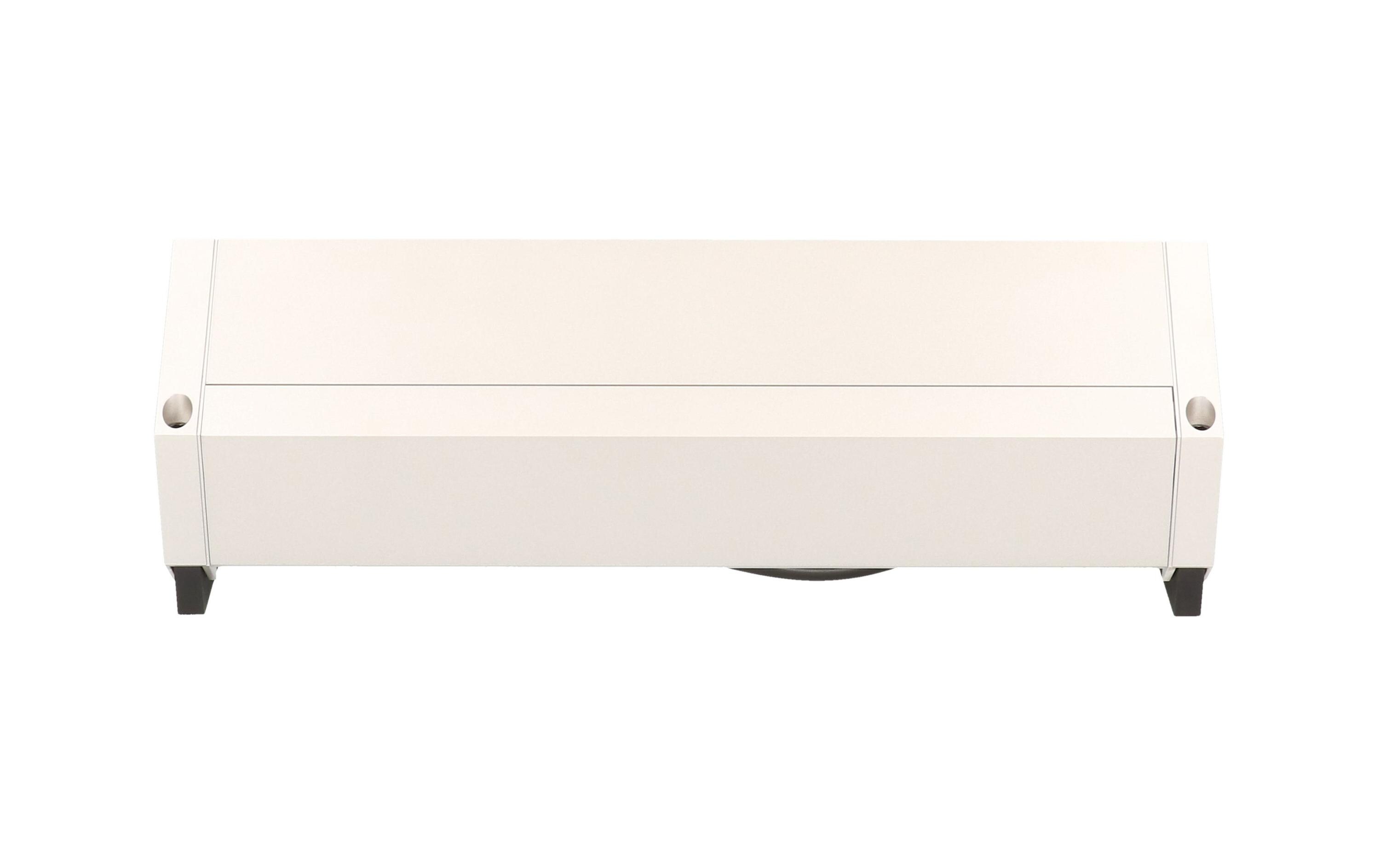 Tischsteckdosenleiste DESK 2 3x T13, 2x ABD<br>Steckdosenleiste, 2x T13 Buchsen 90°, 1x Custom, lackiert in RAL 9010 Silber