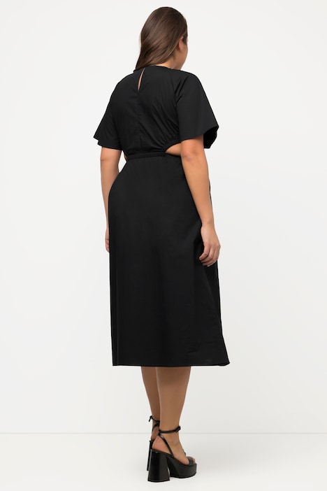 Maxikleid, Cut-Outs, Rundhals, Halbarm