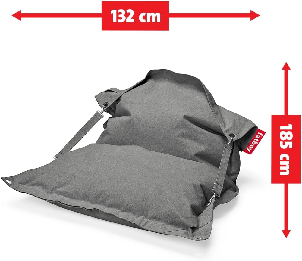 Fatboy Buggle-up Outdoor Sitzsack Rock Grey - Garten Bean Bag - Sitzsack für draußen - 185 x 135cm