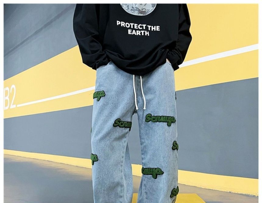 Antaeus - Lettering Straight Leg Jeans
