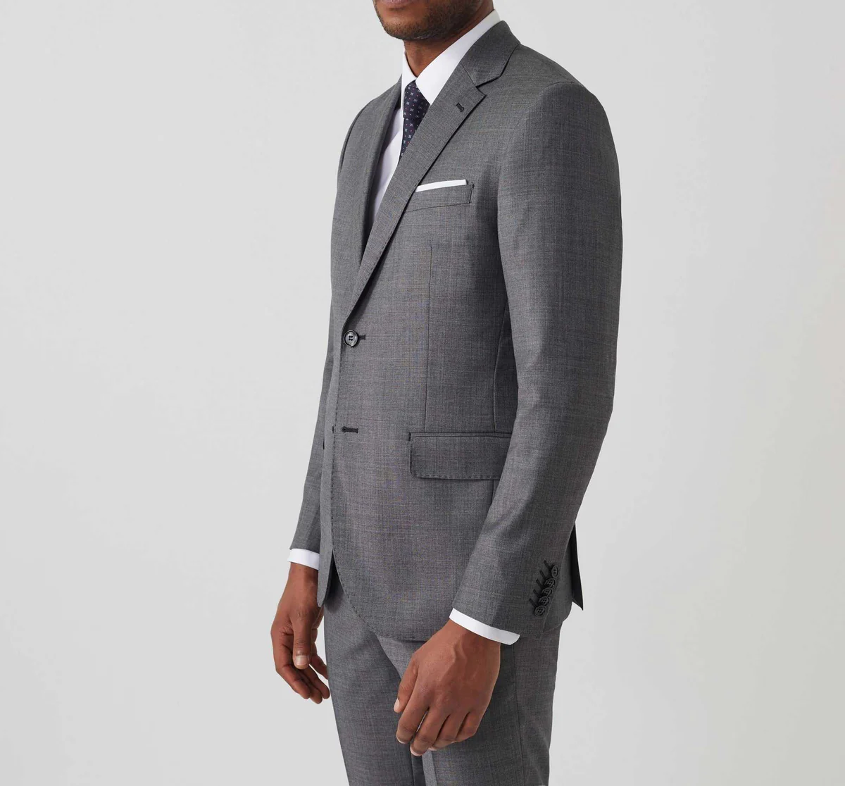 Costume en laine gris 
