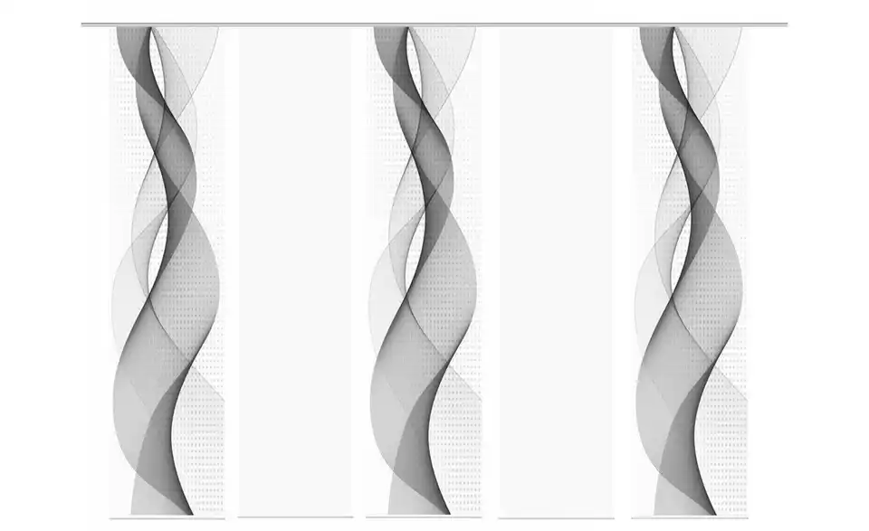 Schiebevorhang Set 5tlg. Grau 5er-Set