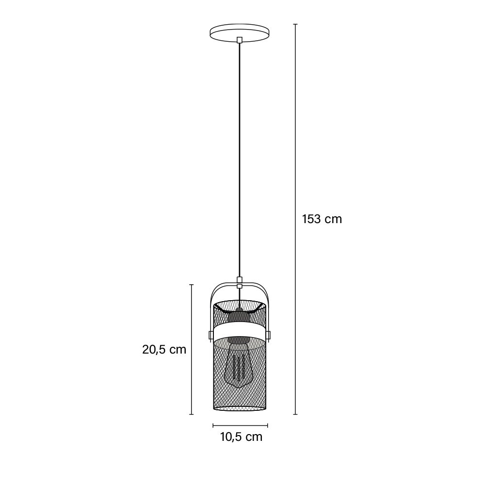 Home Deluxe - hanglamp LUMINOS - zwart/goud, niet-verblindend licht, 10,5 x 153 cm, metaal/rotan I hanglampen hanglampen hanglamp