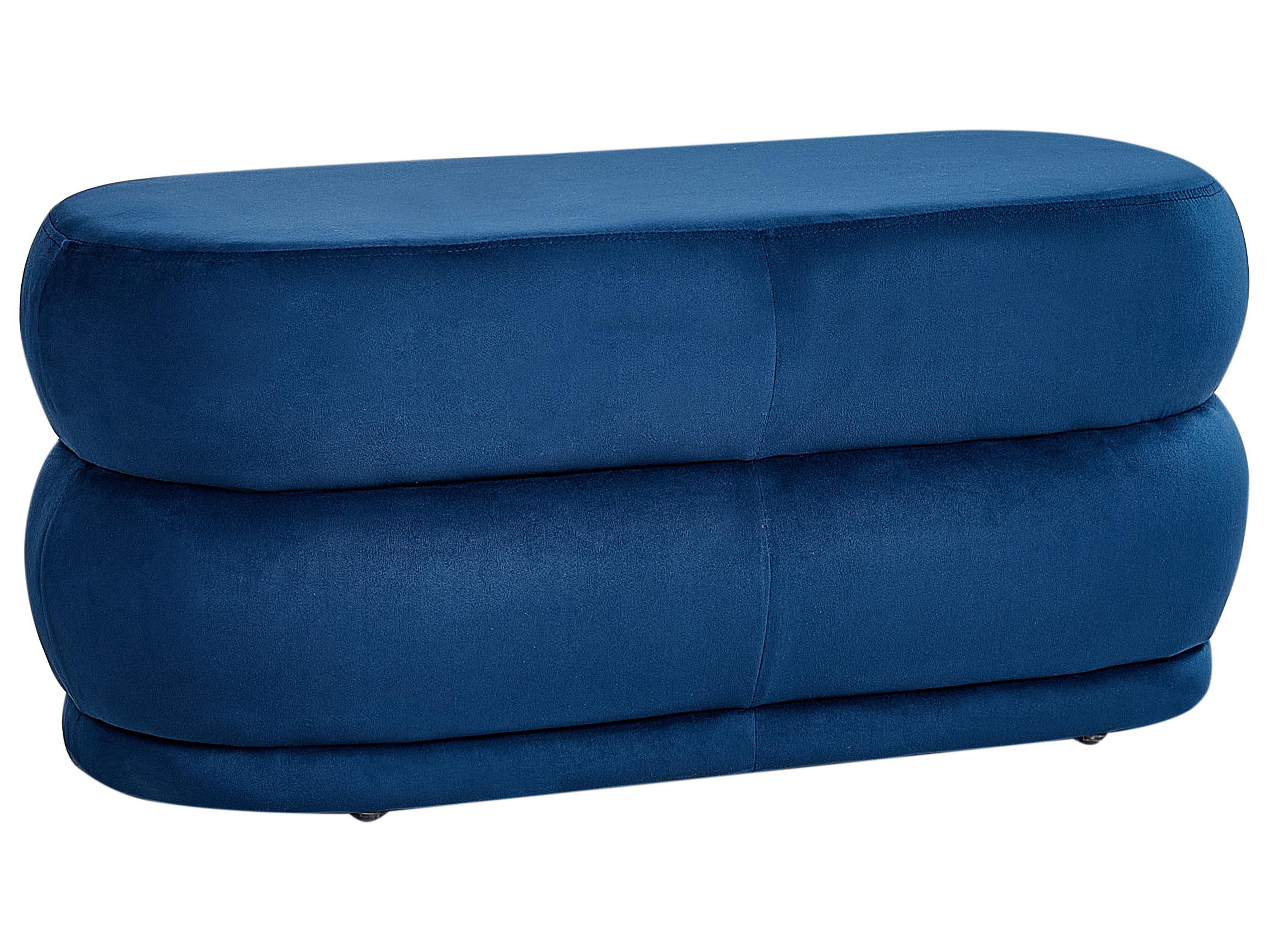 Bankje ELLENDALE Fluweel Marineblauw