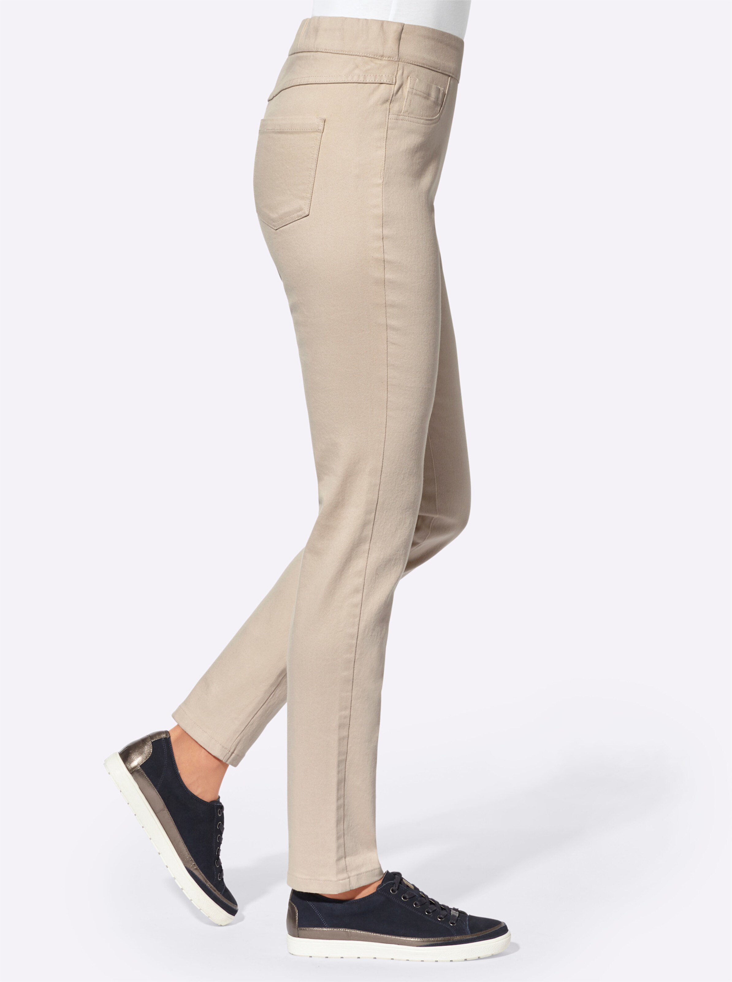 Schlupfjeans in stein