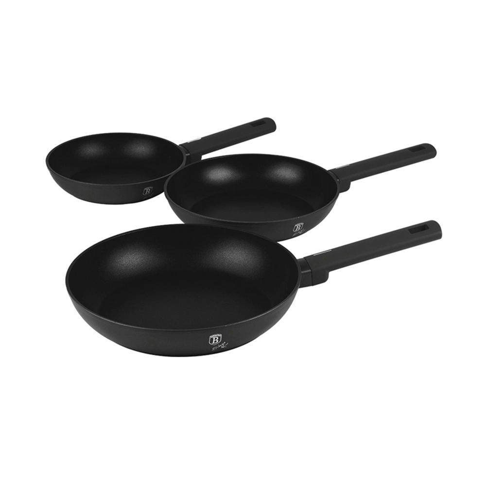 Berlinger Haus 3-teiliges Bratpfannen Set Ø 20/24/28 cm Matte Black Collection