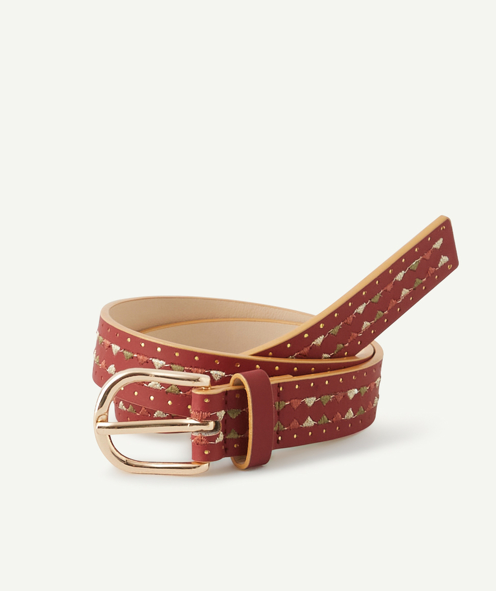 CEINTURE FILLE PRUNE EN FIBRES RECYCLÉES AUX DÉTAILS BRODÉS