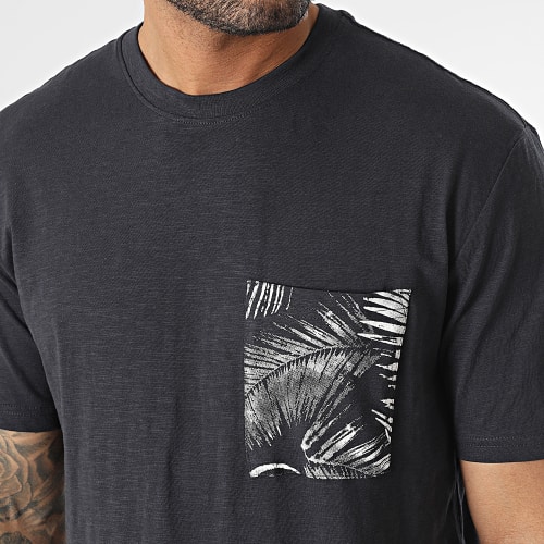 Tee Shirt A Poche Poitrine Perry Life Bleu Marine Floral