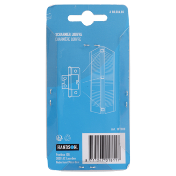HANDSON Louvredeurscharnier 75x35 mm vernikkeld - 2 stuks