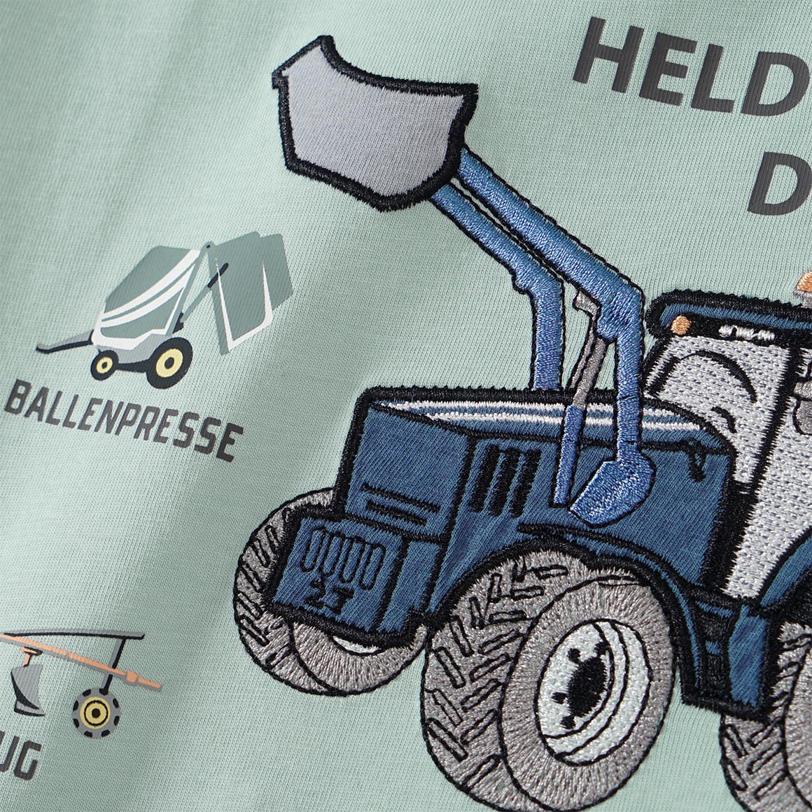 Topolino Jungen T-Shirt mit Trecker-Applikation mintgrün