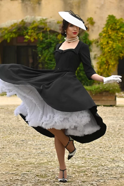 Topvintage Boutique Collection The Penelope petticoat in stralend wit