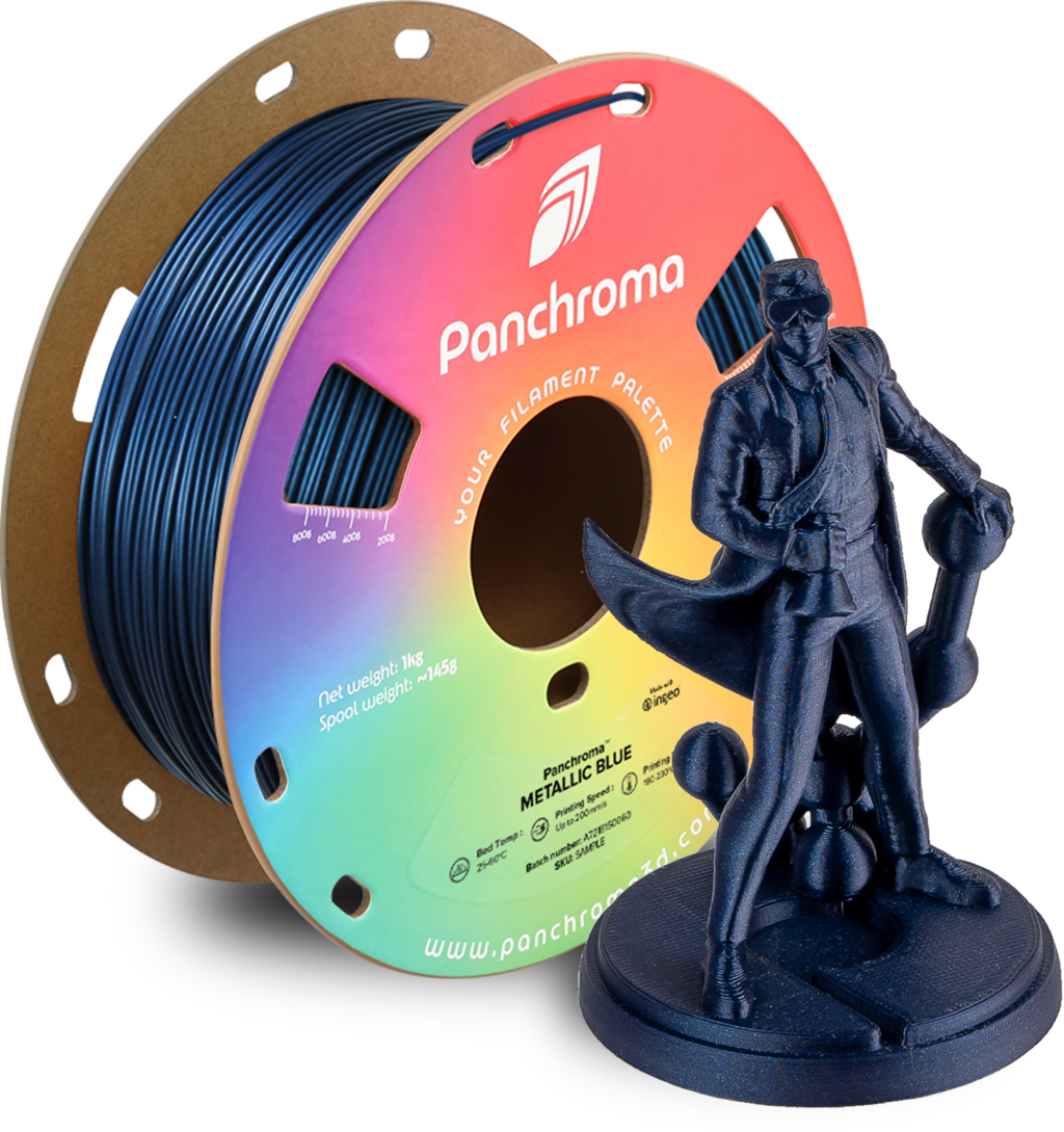 Polymaker  Panchroma™ PLA Metallic Blue, 1,75 mm / 1000 g    Metallischer Glanz in Blau