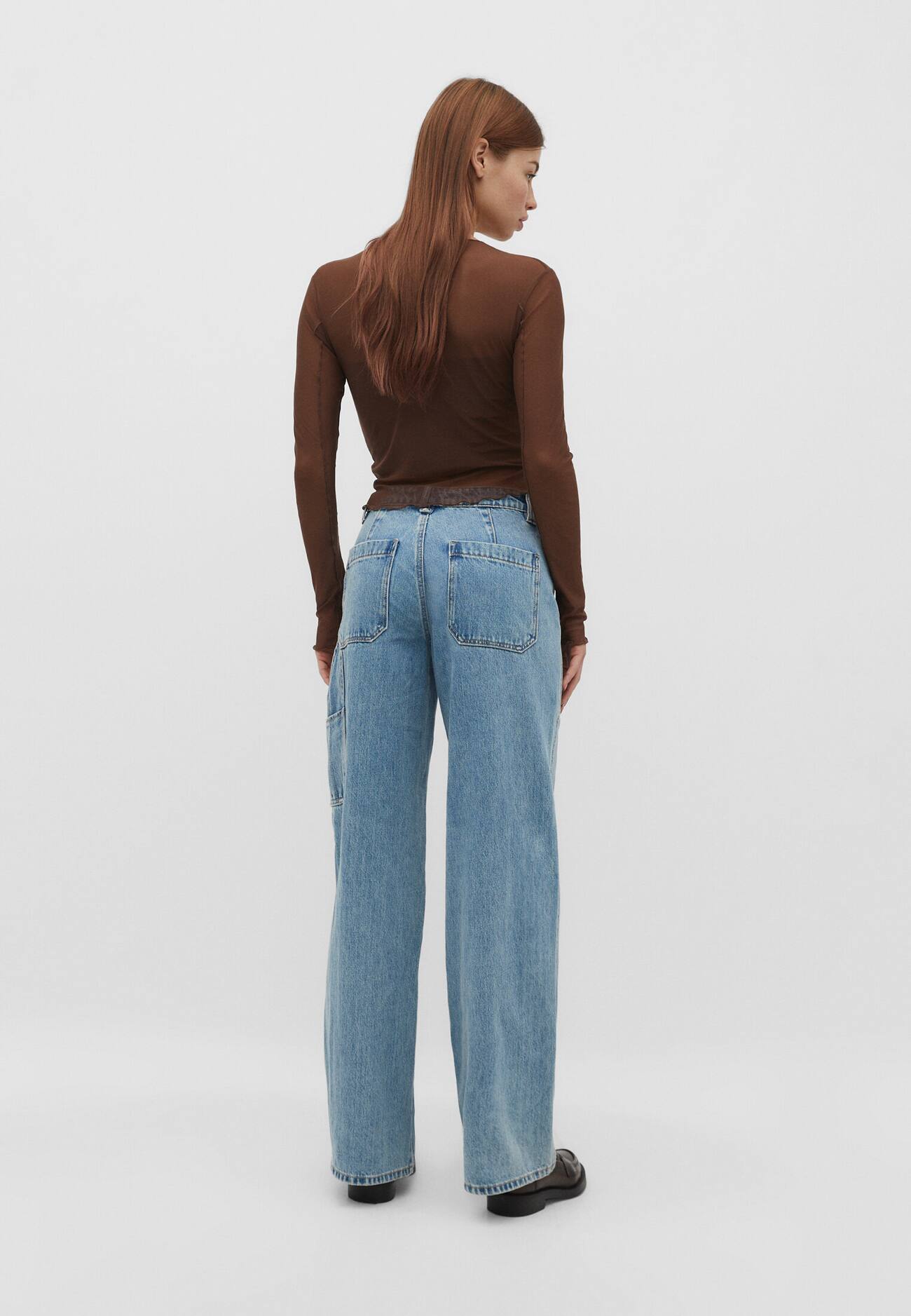 Calça jeans de carpinteiro