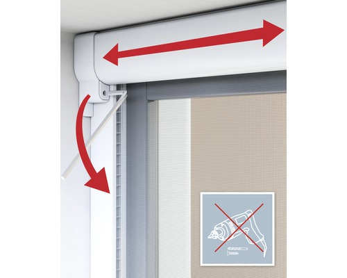 Insectenhor Windhager PLUS rolgordijn, zonder boren, wit, 100x160 cm
