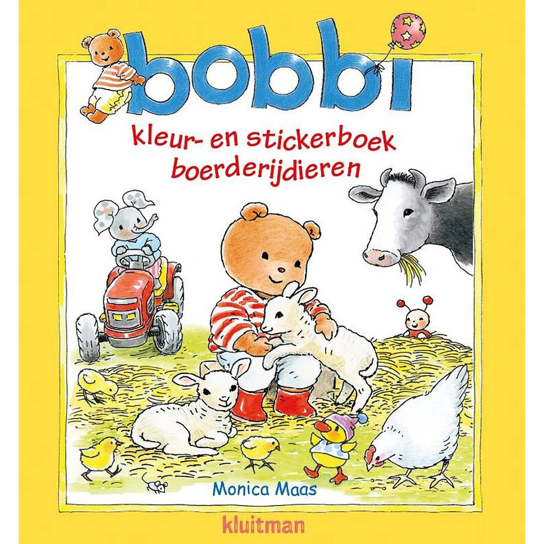 Bobbi kleur- en stickerboek - boerderijdieren