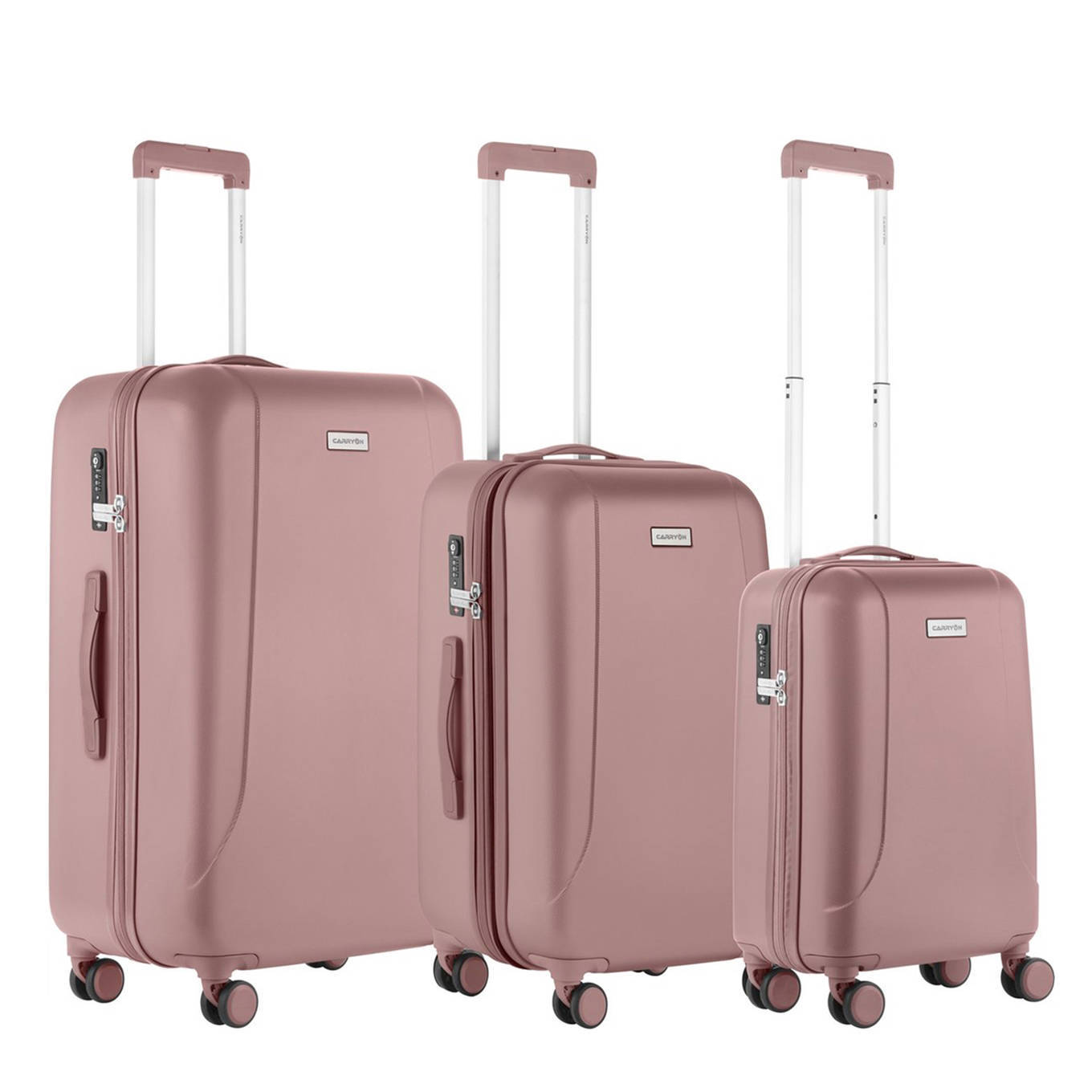 CarryOn trolleyset Skyhopper 3 stuks roze
