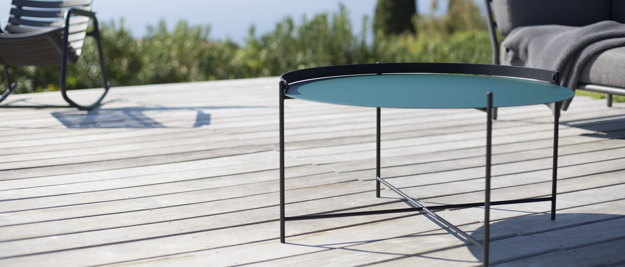 Bijzettafel Edge 76cm zwart
