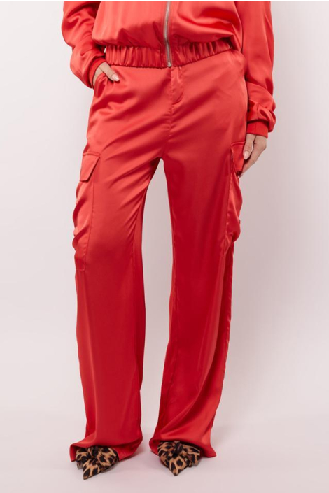 Fluresk roze dames broek