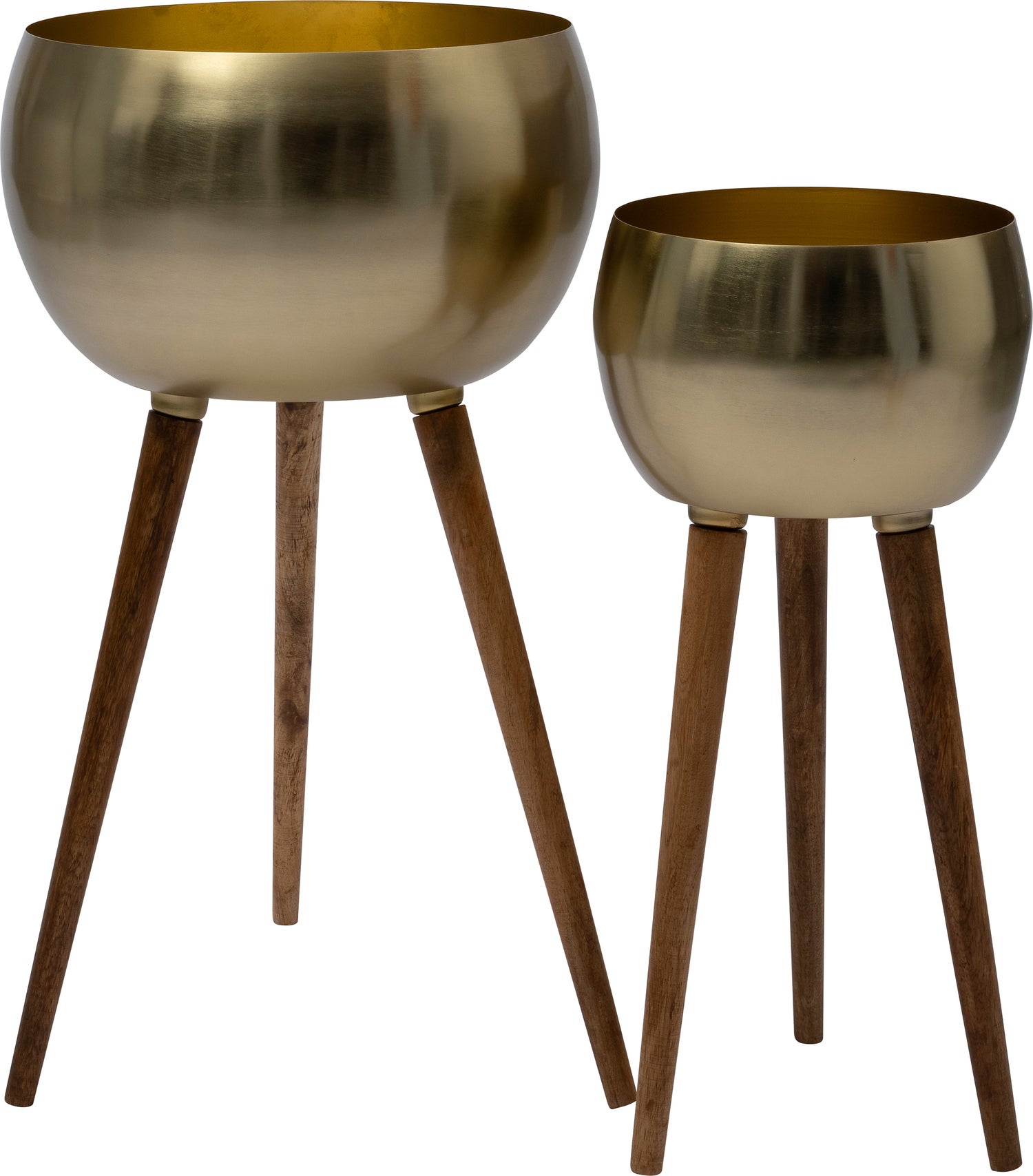 Intratuin bloempot Luis op poten goud D 25 H 53,5 cm