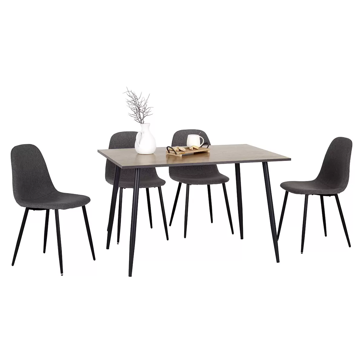 Esstisch Tom 120 Best Price hellbraun,schwarz
