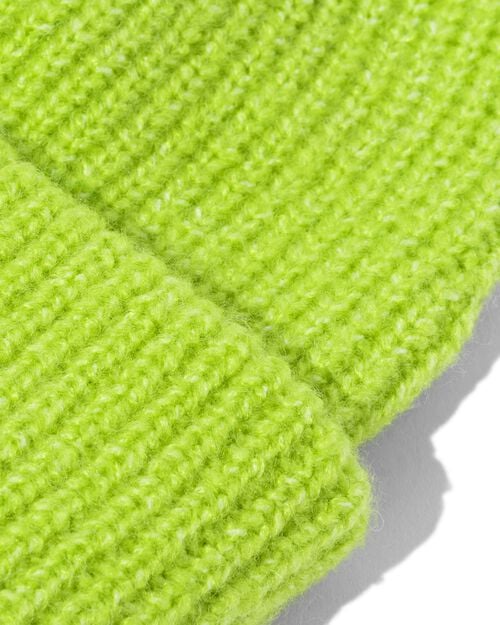 bonnet vert clair pour femme avec laine
