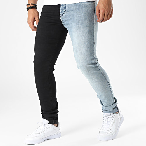 Jean Skinny M21945HDE Noir Bleu Denim