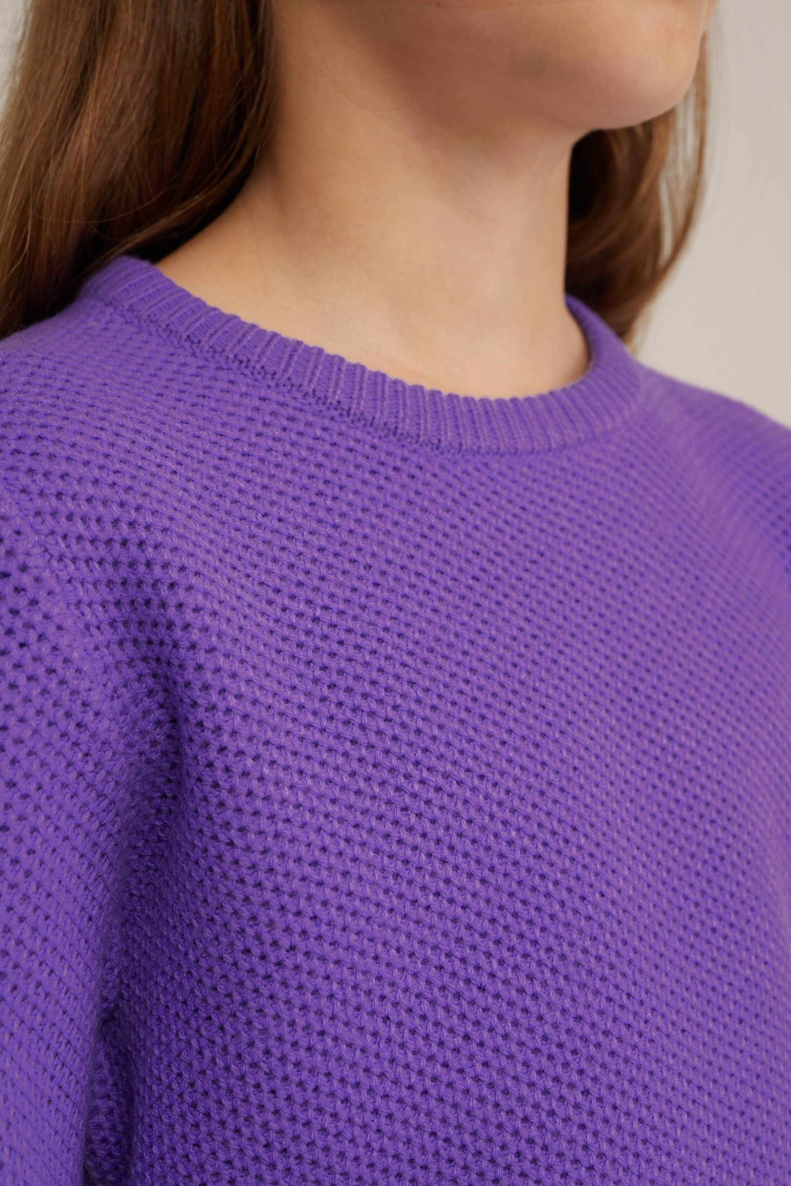 Meisjes gebreide trui WE Fashion Paars