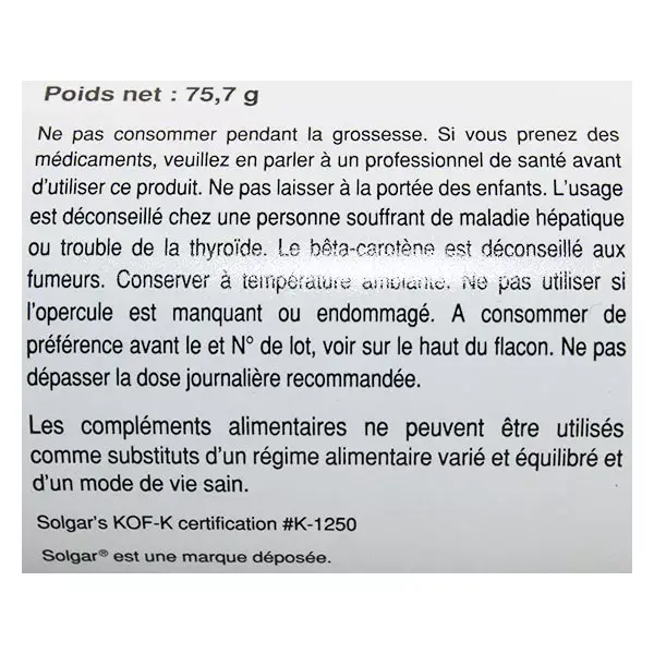 Comprimidos Solgar VM-PRIME 60