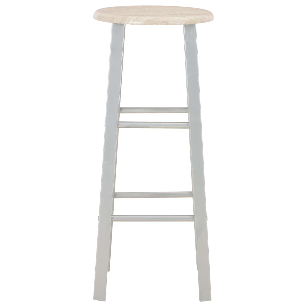 vidaXL 3-delige barset, hout en staal