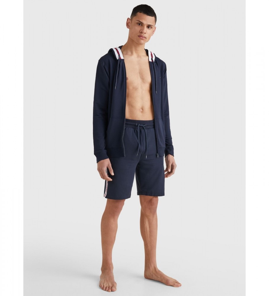 Moletom com capuz de manga comprida Tommy Hilfiger azul marinho