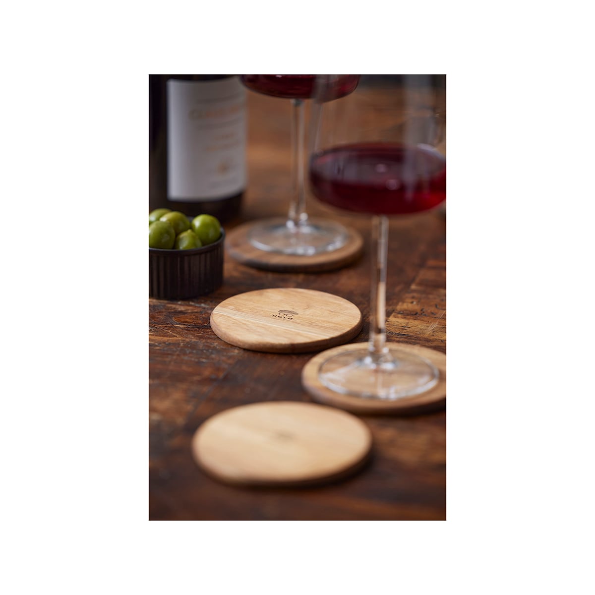 HOLM Coasters Dia 10,2 x 0,8 cm 4 pcs Nature