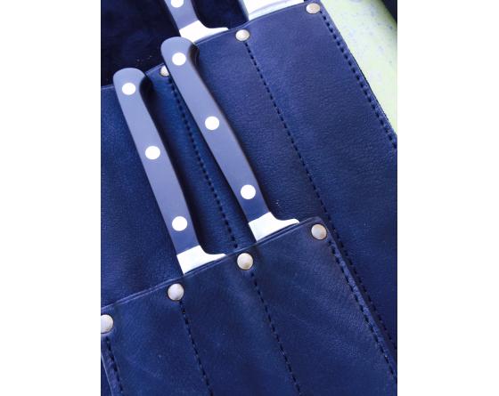 POCHETTE EN CUIR - VD Cuir Noire Pochette cuir pour des couteaux de cuisine professionnel