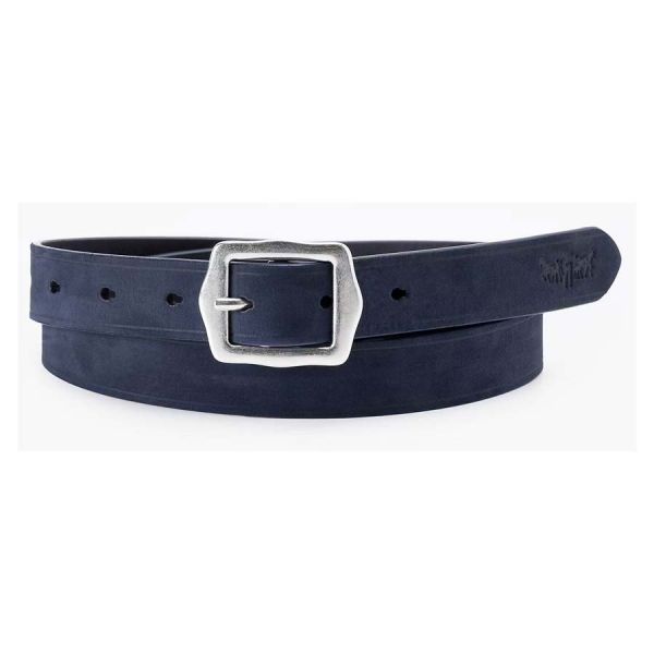 Levis Accessories Cinto De Couro Lux Navy Blue 100 cm