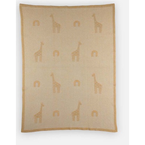 Couverture girafe 75x100 cm tricot bio Tiga Stegi & Ops - NOUKIE 'S