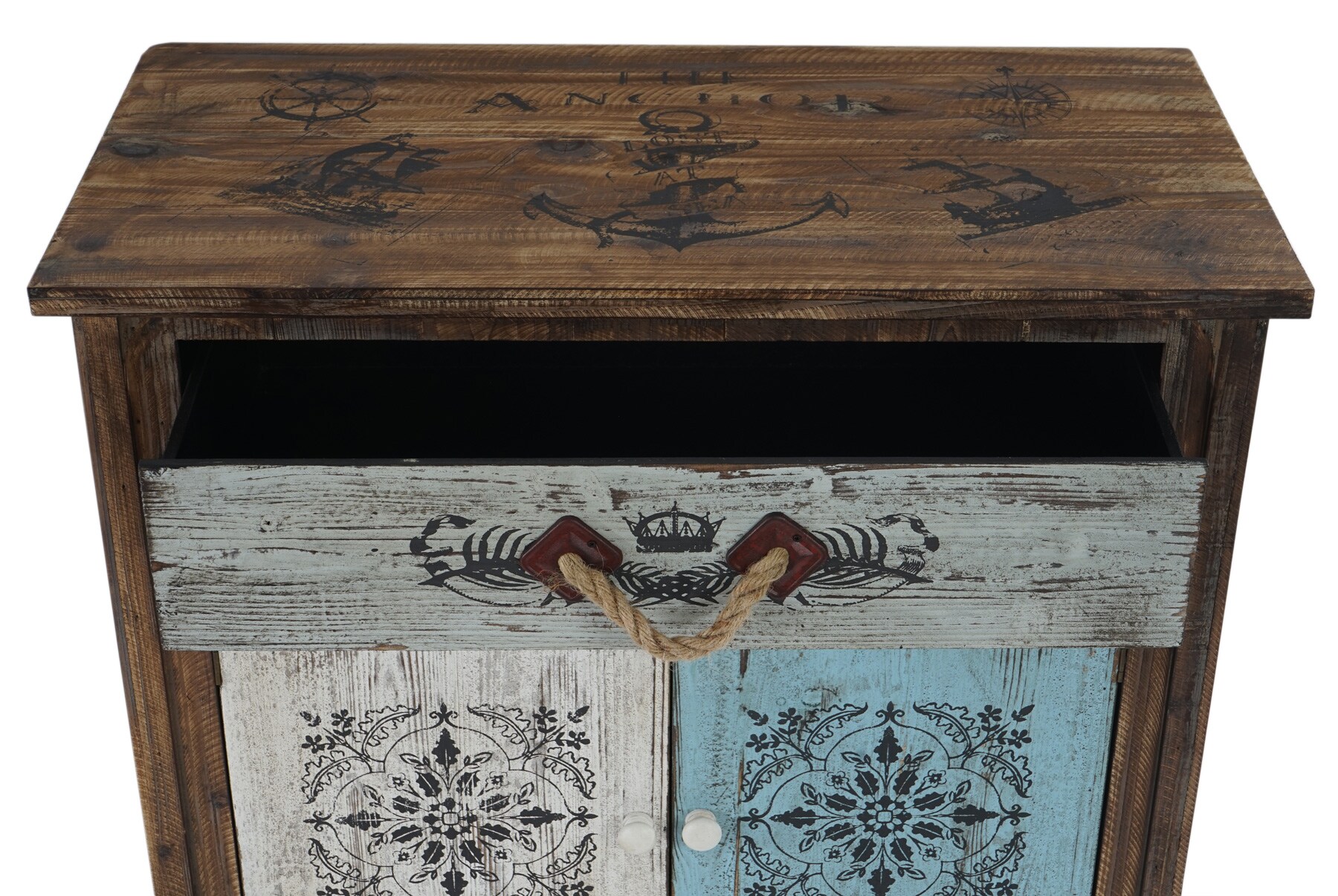 Kommode Vigo Schubladenkommode Schrank Shabby-Look, Vintage, 84x80x40cm