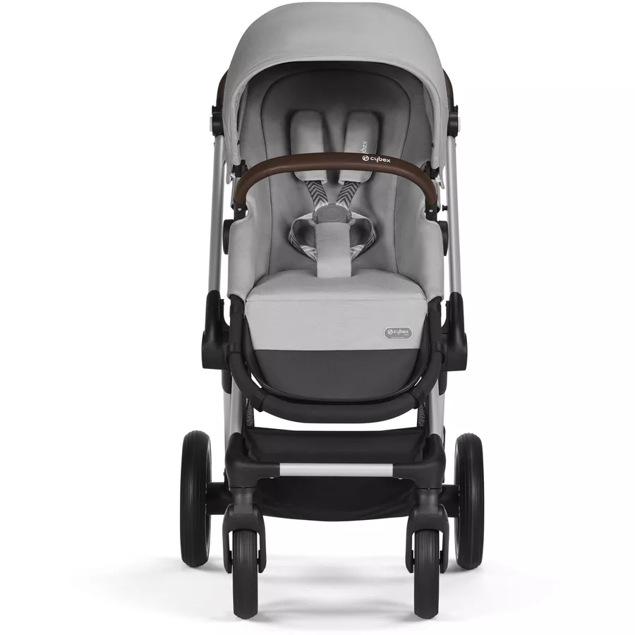 cybex GOLD 3 in 1 Reisesystem Kombikinderwagen Eos Lux inklusive Babyschale Aton B2 Silver Lava Grey