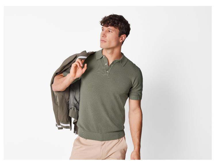 Gebreid heren poloshirt